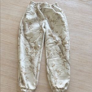 Women's Beige Patterned Joggers